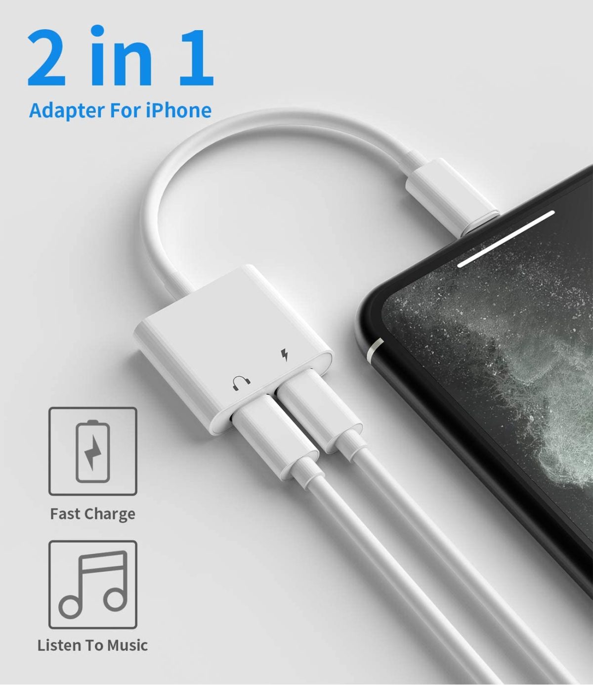 Apple Dual Lightning Jack Iphone Headphone Adapter - Image 4