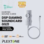 Hot Selling🔥 Plextone GS21 Gaming DSP Sound Card With 27W Fast Charging for Mobile,iPad,Mac,PC - White