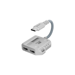 Plextone GS1 Type-C 2in1 adapter Dual Type-C headphone jack and 60W fast charging port