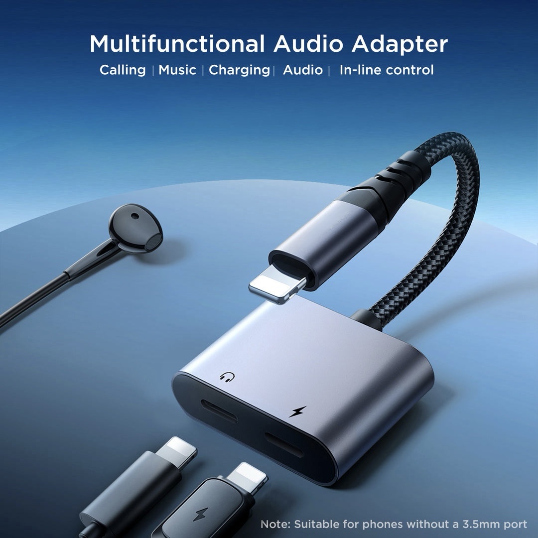 Apple Dual Lightning in Jack Iphone Headphone Adapter Mr Gadget