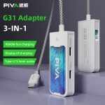 Hot Selling 🔥 Piva G31 Dual Port Splitter 3.5mm Type-C Converter MFI Certified DAC Chipset with Long Wire (Launch Price) in Pakistan ✌️