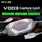 PIVA VD03 1080P 60Hz Video Capture Card USB3.0 Game Docking Station PD6OW Fast Charging Audio Bridge Dual
Screen Live Streaming - Image 3