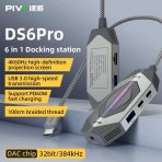 PIVA DS6PRO 6-in-1 Game Docking Station PD60W Fast
Charging USB3.0 HUB 4K60FPS Type-C AUX Adapter for PUBG - Image 2