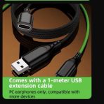PIVA 1m USB extension Cable for USB-C headphones & Earphones Use with PC and other USB-A ports (Black) - Image 2