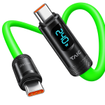Hot Selling 🔥 PIVA Type-C to Type-C Cable with Built-in Display Dirt-Resistant Silicone Material. 240W