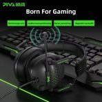 PIVA 3.5mm Jack 7.1 Virtual Channel Wired Stereo Foldable Portable Headphones With Microphone ENC Noise Cancelling Gaming Headset - Image 3