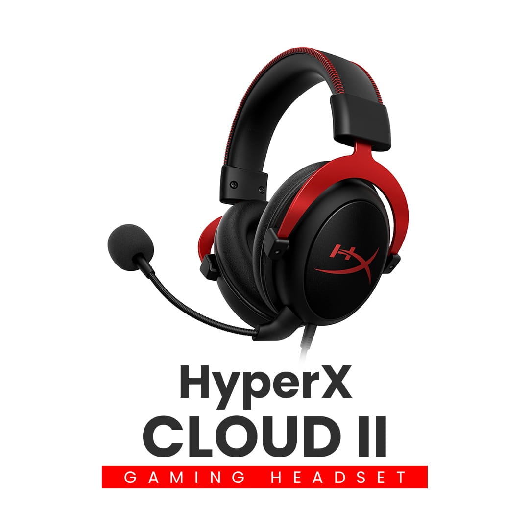 HyperX Cloud II 2 Gaming E-Sports Headset Wired 100% Original ✅ Brand New With Box and extra Earcups